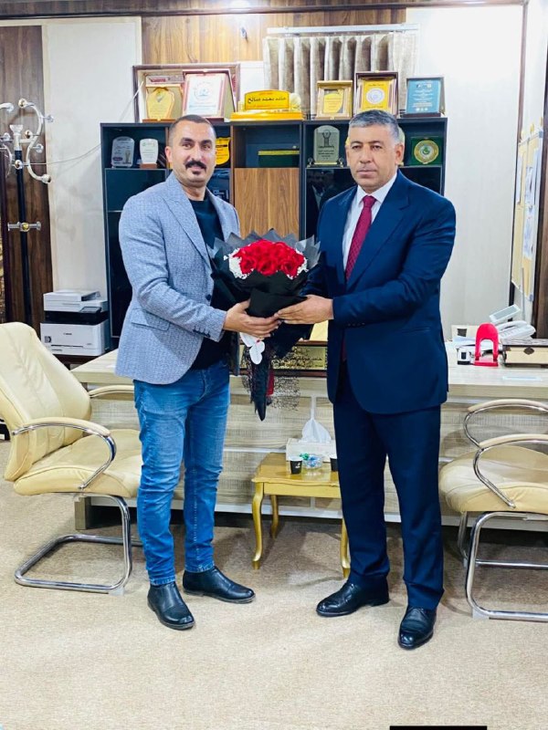 Assistant Lecturer Abdul-Latif Sharif Shihab, Secretary-General of the Central Library, paid a visit to the office of Professor Dr. Hamed Mohammed Saleh Al-Sahen,